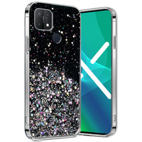 Θήκη για Oppo A15 / A15s, Glittery, μαύρη