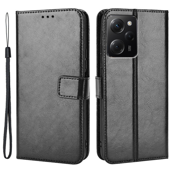 Θήκη με πτερύγιο για Xiaomi Poco X5 Pro 5G, Wallet, μαύρη