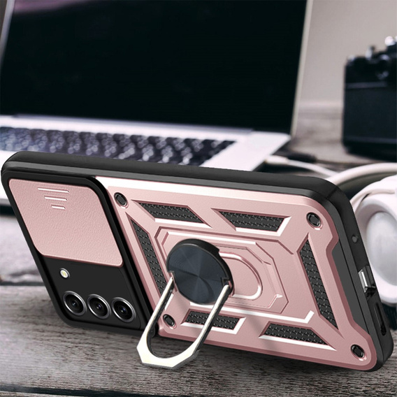 Θήκη για Samsung Galaxy S21 FE, CamShield Slide, ροζ rose gold