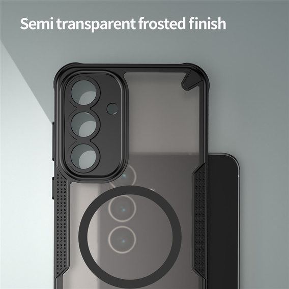 Θωρακισμένη θήκη για Samsung Galaxy S25 FE, για MagSafe, μαύρο ματ