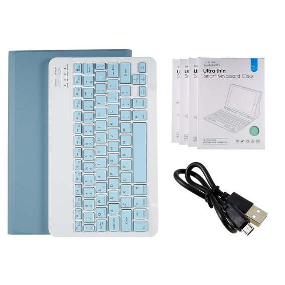 Θήκη + πληκτρολόγιο Lenovo Tab M10 Plus Gen 3 TB-125F TB-128F, μπλε