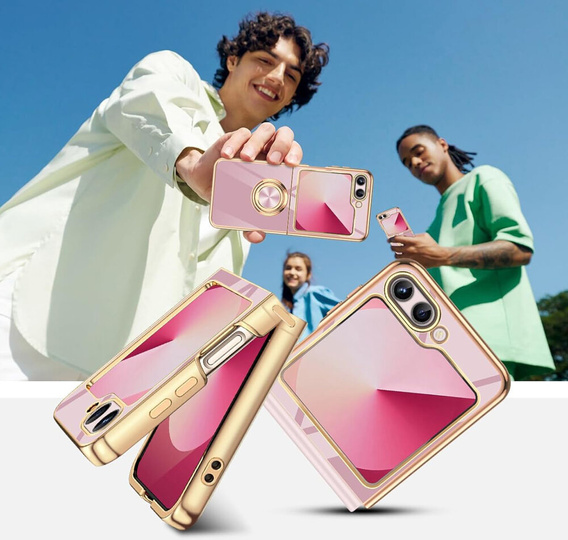 Θήκη για Samsung Galaxy Z Flip7 FE / Z Flip6, Electro Ring, μωβ