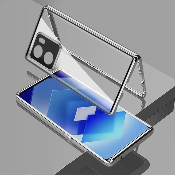 θήκη για το Xiaomi Poco X7 Pro 5G, Magnetic Dual Glass, ασημένια