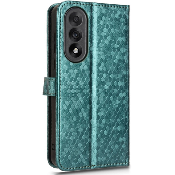 θήκη πτερύγιο για OnePlus Nord 5, Wallet Rhombus, πράσινη