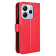 Θήκη με πτερύγιο για Xiaomi Redmi Note 14 4G, Crazy Horse Wallet, κόκκινη