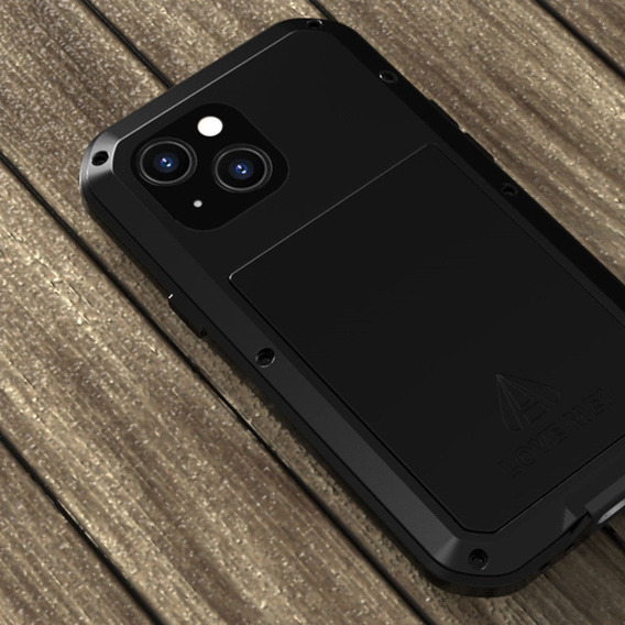 Love Mei Θήκη για iPhone 13 mini, armored with glass, μαύρη
