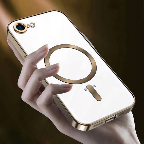 Θήκη για iPhone 16E, Electro MagSafe, χρυσή + Γυαλί για την οθόνη