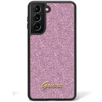 GUESS Θήκη για Galaxy S24 Ultra, Glitter Script Hardcase, μωβ