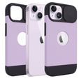 Θήκη ERBORD MagSafe Cam Slider, μοβ + γυαλί για την οθόνη για iPhone 13 / iPhone 14