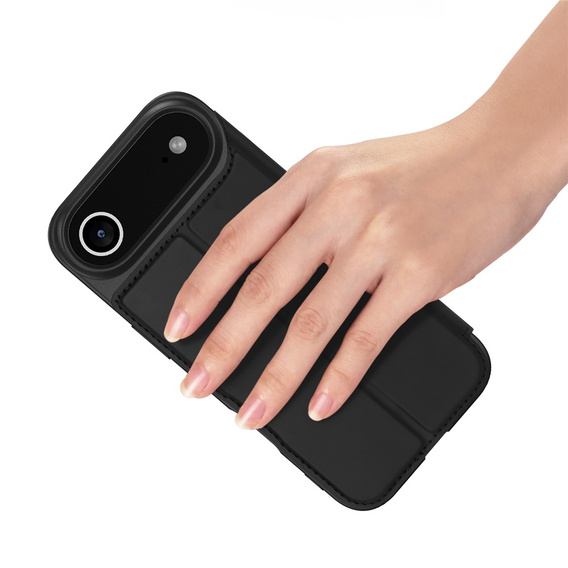 Θήκη Dux Ducis για iPhone Air, Skin Pro, με πτερύγιο, με υποδοχή για κάρτες, μαύρο
