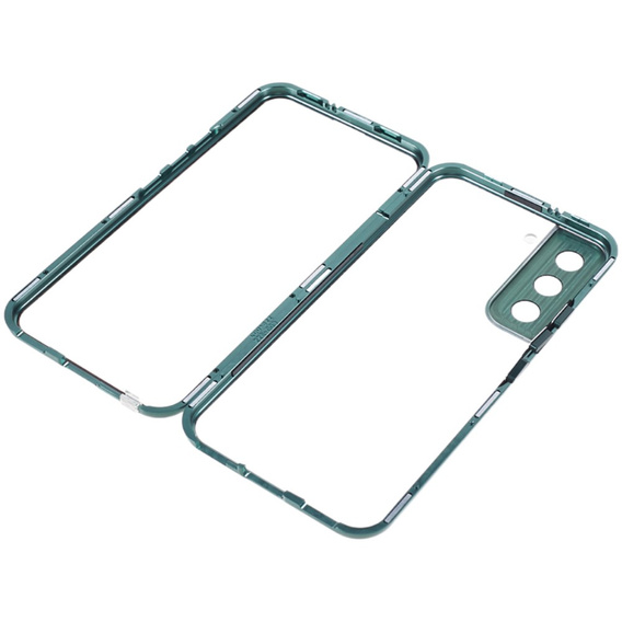θήκη για το Samsung Galaxy S21, Magnetic Dual Glass, πράσινη