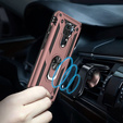 θωρακισμένη θήκη για Xiaomi Redmi Note 9, Nox Case Ring, ροζ rose gold