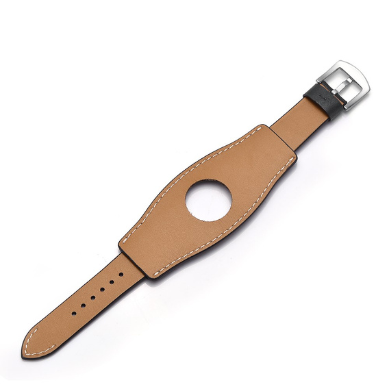 Δερμάτινο λουράκι για Apple Watch 1/2/3/4/5/6/7/8/SE/Ultra 42/44/45/49mm, Μαύρο