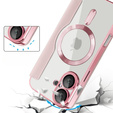 Θήκη με πτερύγιο για iPhone 16, RFID Wallet MagSafe CamShield, ροζ