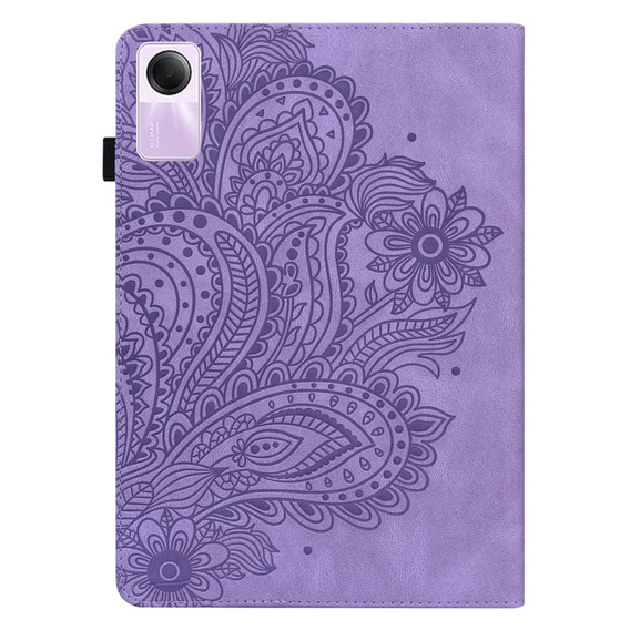 θήκη με πτερύγιο για Xiaomi Redmi Pad SE 11", flower, μωβ