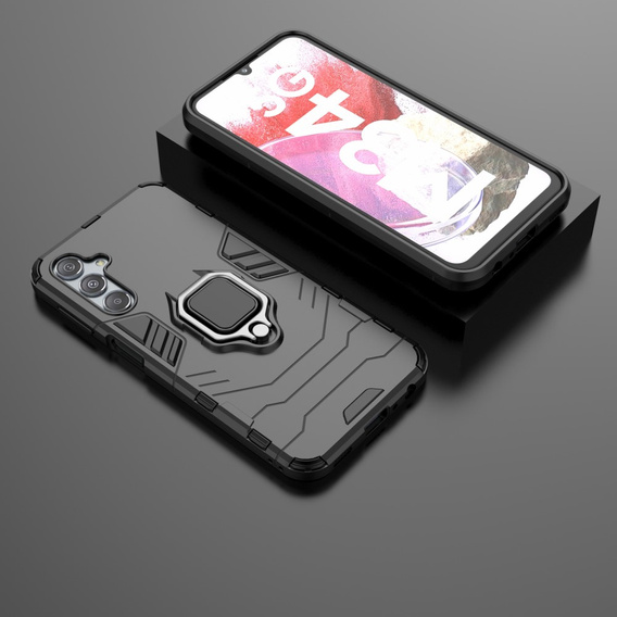 Θήκη για Samsung Galaxy M34, Kickstand Ring, μαύρη
