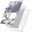 Θήκη για Samsung Galaxy Tab S7 FE, Suritch Full Body Flowers, γκρι