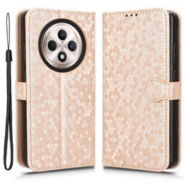 θήκη πτερύγιο για Oppo Reno 12FS / 12F, Wallet Rhombus, ροζ