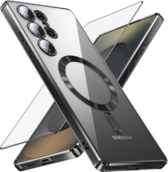 Θήκη για Samsung Galaxy S25 Ultra, Electro MagSafe, μαύρη + Γυαλί για την οθόνη