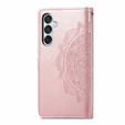 Θήκη με πτερύγιο για Samsung Galaxy M35, Mandala, ροζ rose gold