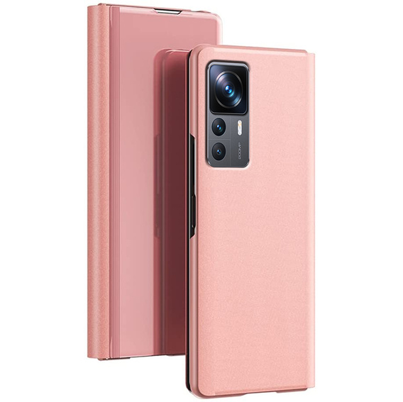 Θήκη για Xiaomi 12T / 12T Pro, Clear View, ροζ rose gold