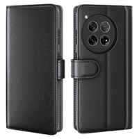 θήκη με πτερύγιο για OnePlus 12 5G, Split Leather, μαύρη