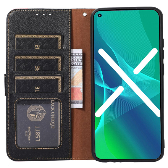 Θήκη με πτερύγιο για Motorola Edge 30 Neo 5G, KHAZNEH RFID, Dual Color, μαύρη