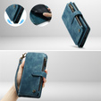 Η θήκη CASEME για Samsung Galaxy A56 5G, Leather Wallet Cash and Card Slots, με λουράκι, μπλε