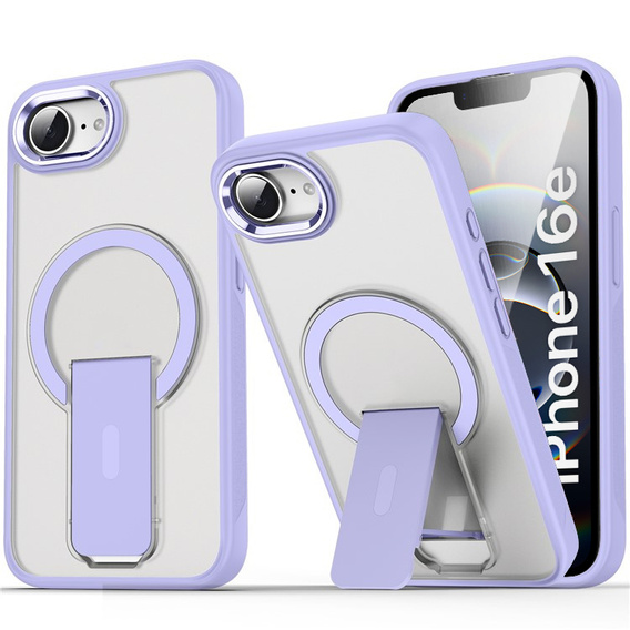 Θήκη για Iphone 16E, Kickstand Matt Case, για MagSafe, μωβ