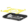 θήκη Spigen για iPhone 16E, Tough Armor Mag Mag MagSafe, γκρι + μετριασμένο γυαλί 9H