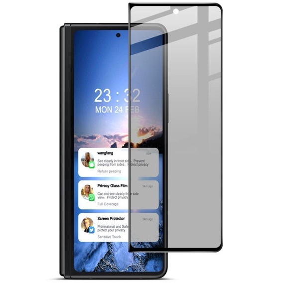 IMAK Privacy Tempered Glass για Samsung Galaxy Z Fold4 5G - Black