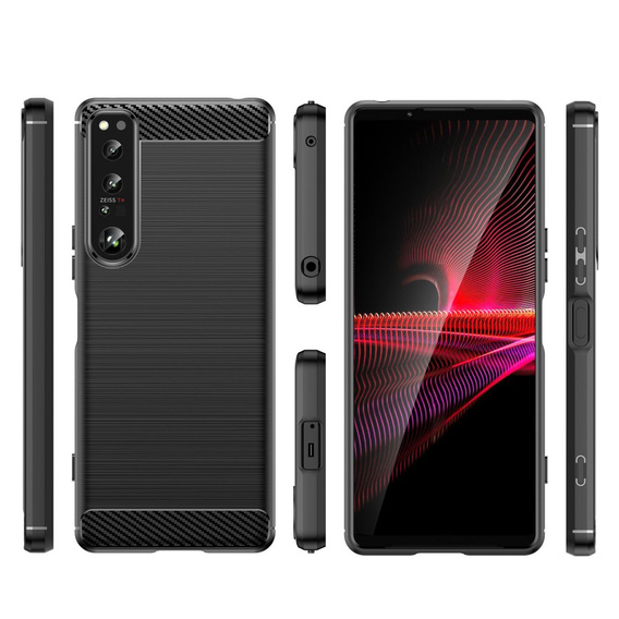 Θήκη για Sony Xperia 1 IV, Carbon, μαύρη