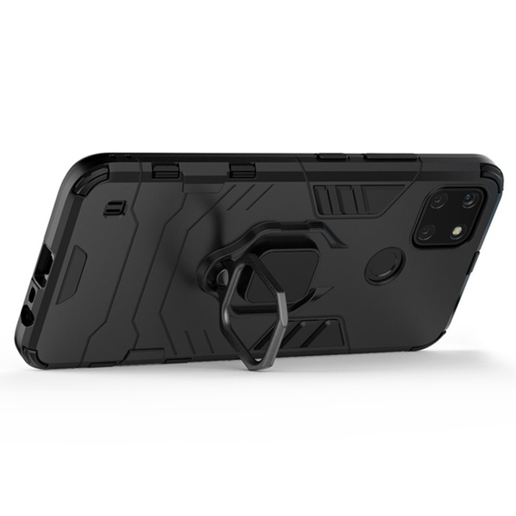 Θήκη για Realme C21Y, Kickstand Ring, μαύρη