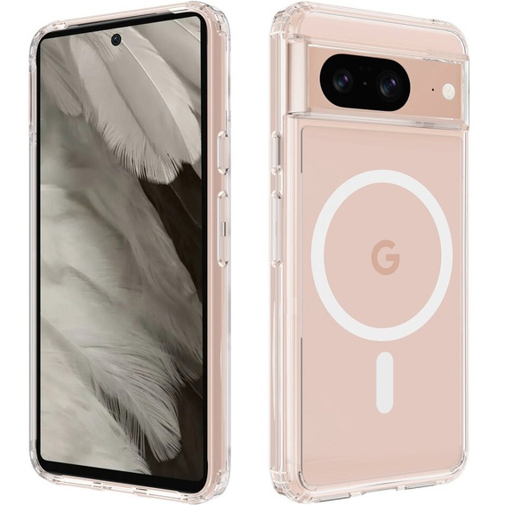 Θήκη για το Google Pixel 8, Υβριδική θήκη Fusion, για MagSafe, διαφανής