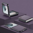 Θήκη για Samsung Galaxy Z Flip7 FE / Z Flip6, CASEME Litchi Leather, μωβ