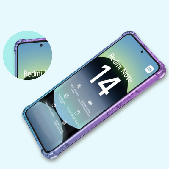 θήκη για το Xiaomi Redmi Note 14 4G, Gradient Dropproof, Μωβ / μπλε