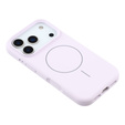 Θήκη σιλικόνης για iPhone 17 Pro, για MagSafe, αντικραδασμική, μοβ