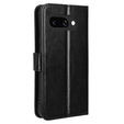 Θήκη με πτερύγιο για Google Pixel 9A, Crazy Horse Wallet, μαύρη