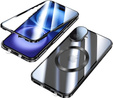 Μαγνητική θήκη MagSafe Dual Glass για iPhone 16, μαύρη