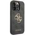 GUESS Θήκη για iPhone 15 Pro Max, 4G Big Metal Logo, γκρι