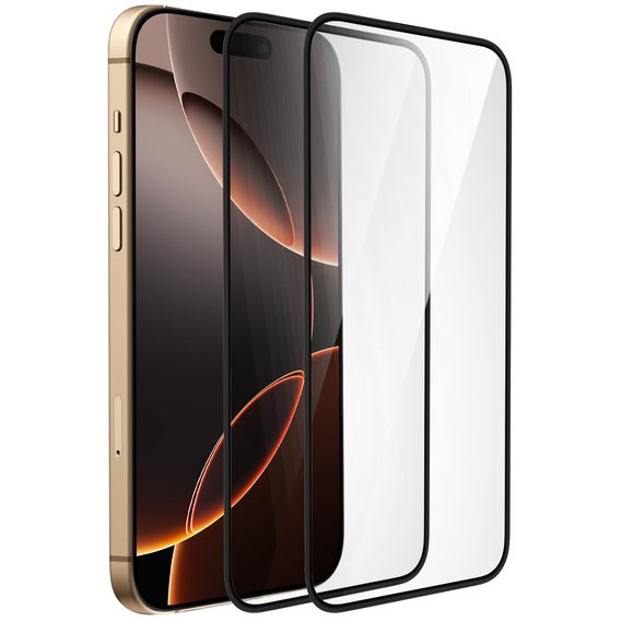 2x Υβριδικό γυαλί ERBORD Ceramic για iPhone 17 Pro/17/16 Pro