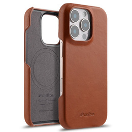 Θήκη MELKCO για iPhone 16 Pro, Waxy Textured, καφέ