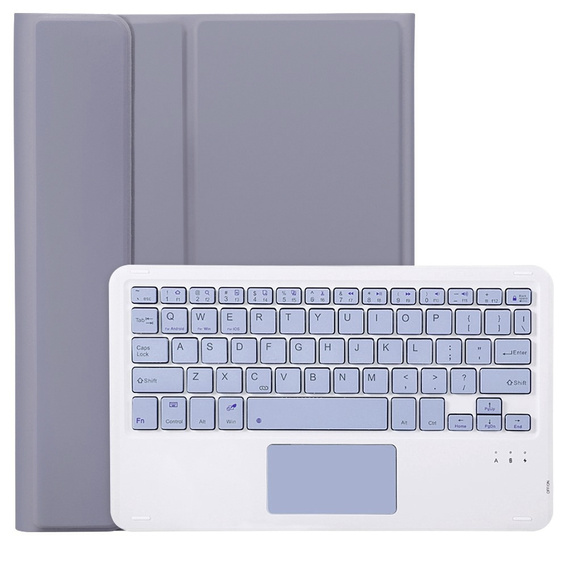 Θήκη + πληκτρολόγιο iPad 10.9 2022 10 Gen, TouchPad Pen Slot, μωβ