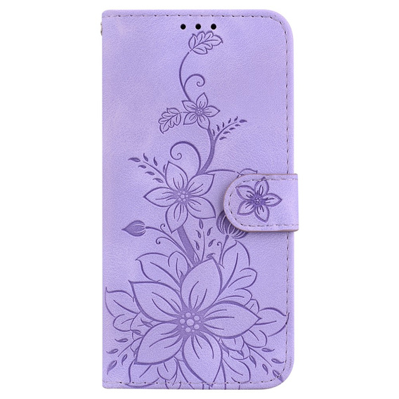 Θήκη με πτερύγιο για Oppo A60, Lily Flower, μωβ