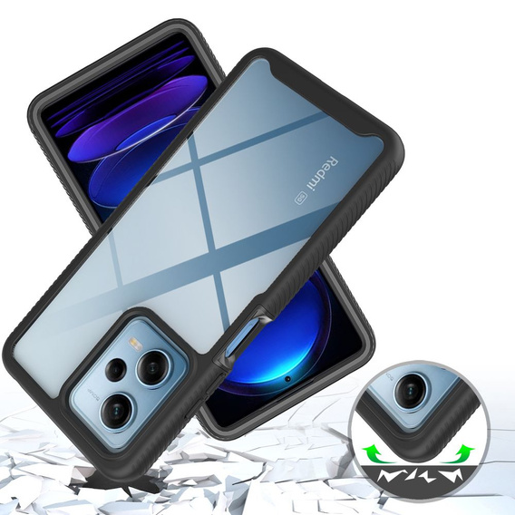 Θήκη για Xiaomi Redmi Note 12 Pro 5G / POCO X5 Pro 5G, Shockproof, με μεμβράνη, μαύρη