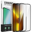 2x Μετριασμένο γυαλί για iPhone 13 Pro Max, ERBORD 3D πλήρης οθόνη