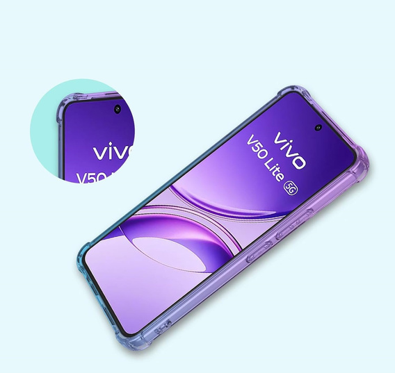 θήκη για το Vivo V50 Lite 4G / 5G, Gradient Dropproof, Μωβ / μπλε
