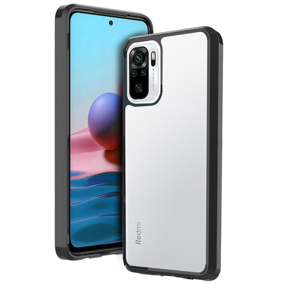 Θήκη για Xiaomi Redmi Note 10/10S, Fusion Hybrid, διαφανής / μαύρη