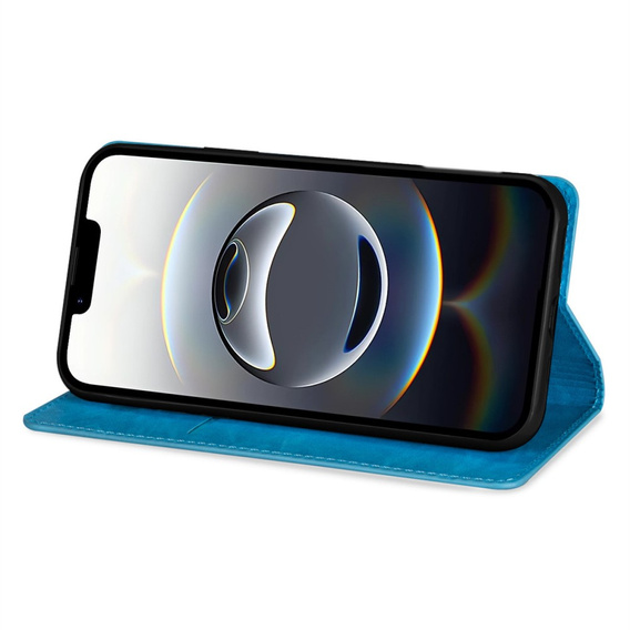 θήκη iPhone 16E, Card Slot Glittery, μπλε