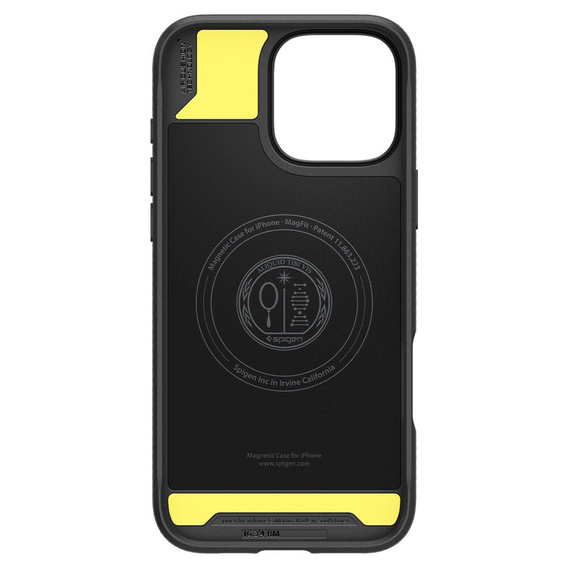 θήκη Spigen για iPhone 16 Pro, Rugged Armor MagSafe, γκρι + μετριασμένο γυαλί 9H